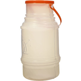 Garrafa com Tampa Cilíndrica Transp. Translúcido 1000 ml (50 Uds)