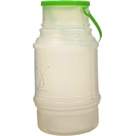 Garrafa com Tampa Cilíndrica Transp. Translúcido 1000 ml (10 Uds)