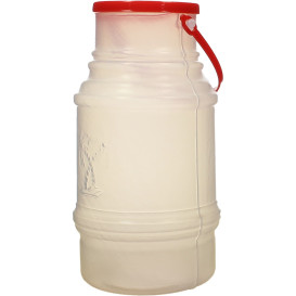 Garrafa com Tampa Cilíndrica Transp. Translúcido 1000 ml (10 Uds)