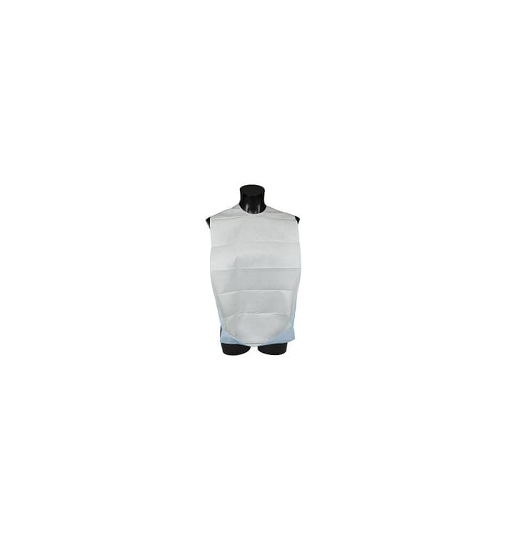 Babador Adulto com Saco Branco Económico 36x65cm (125 Uds) Babador Adulto com Saco Branco Económico 36x65cm (125 Uds)
