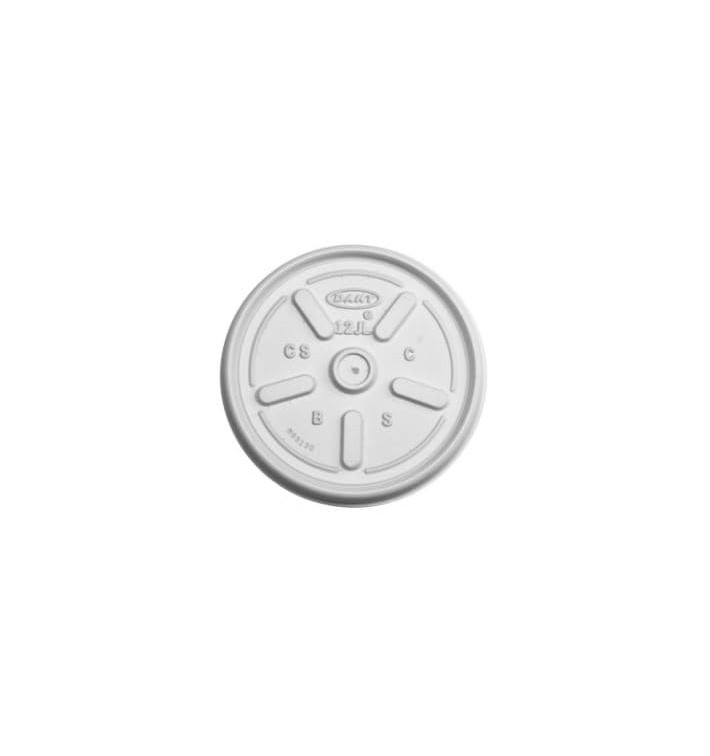 Tampa Plana de Plastico PS Termico Foam Ø8,9cm (100 Uds) Tampa Plana de Plastico PS Termico Foam Ø8,9cm (100 Uds)