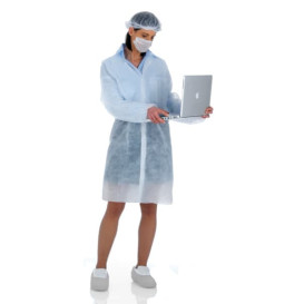 Kit de Protecção TNT de 3 Peças  + Máscara Branco (100 Kits)