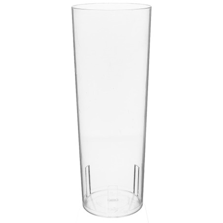 Copo Tubo Reutilizável PS Cristal 330ml (500 Uds)