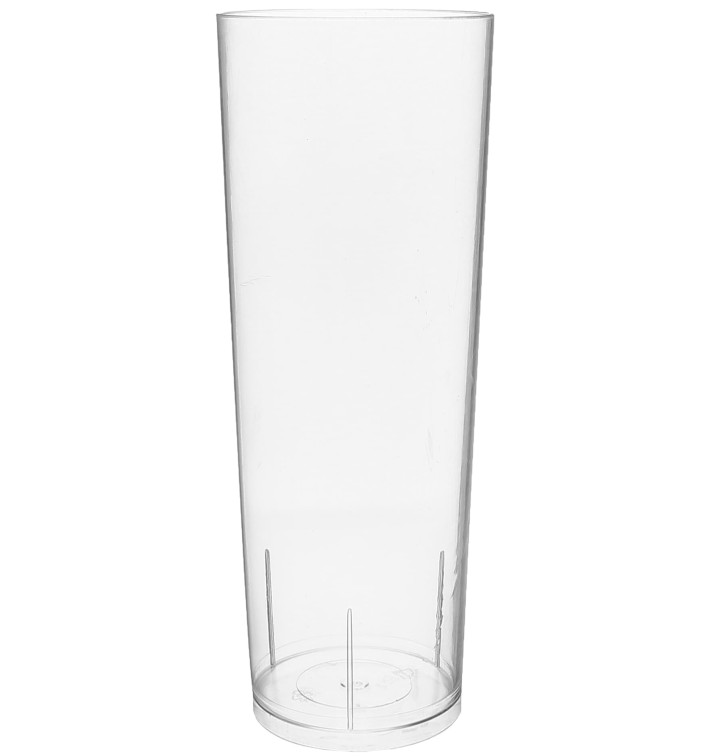 Copo Tubo Plastico Cristal PS 300ml (500 Uds)