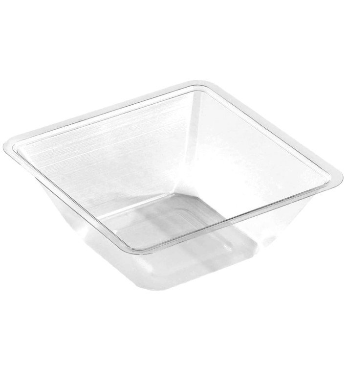 Tigela mini de Plastico PET Termosoldaveis 175ml 90x90x40mm (50 Uds)