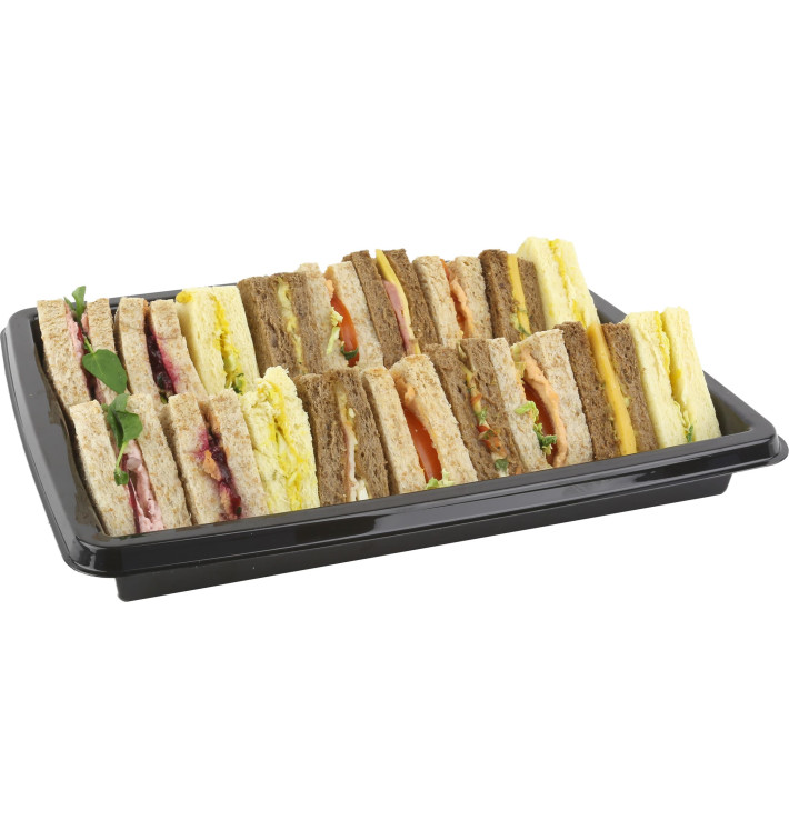 Bandeja Plastico Retang. Preto 316x256x40mm (25 Uds) Bandeja Plastico Retang. Preto 316x256x40mm (25 Uds)