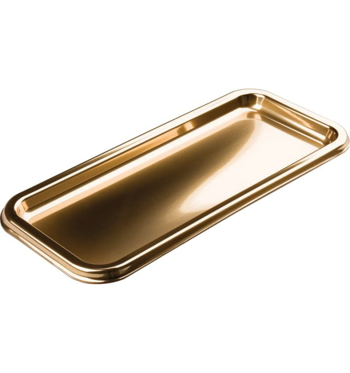 Bandeja Plastico Luxo Retang.Ouro 35x16cm (5 Uds) Bandeja Plastico Luxo Retang.Ouro 35x16cm (5 Uds)