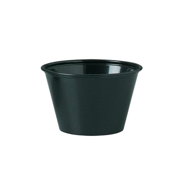 Copo para Molhos PP Preto 120ml Ø7,3cm (2500 Uds) Copo para Molhos PP Preto 120ml Ø7,3cm (2500 Uds)
