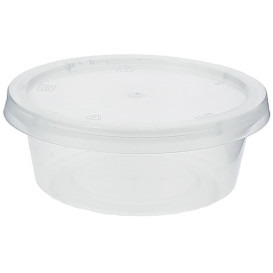 Copo para Molhos PP Trans. com Tampa 85ml (100 Uds)