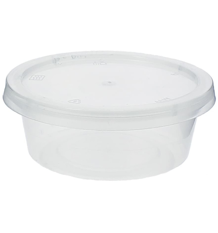 Copo para Molhos PP Trans. com Tampa 85ml (1000 Uds) Copo para Molhos PP Trans. com Tampa 85ml (1000 Uds)