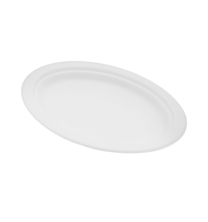 Bandeja Bio da cana-de-açúcar Branco 260x190mm (400 Uds) Bandeja Bio da cana-de-açúcar Branco 260x190mm (400 Uds)