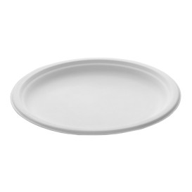 Prato Bio da cana-de-açúcar Branco Ø260mm (250 Uds)