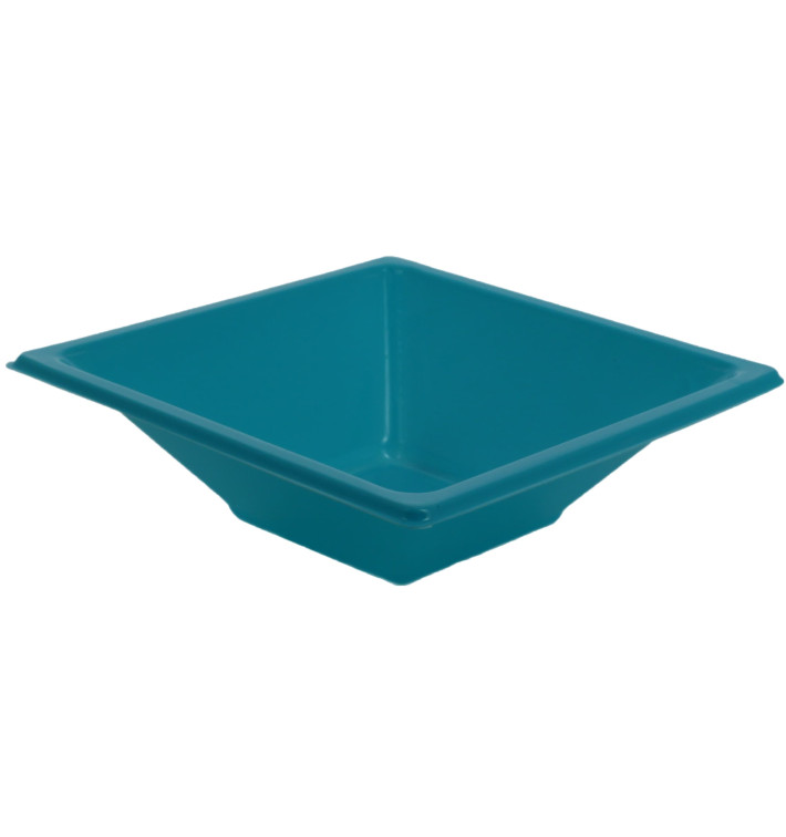 Tigela de Plastico PS Quadrada Turquesa 12x12cm (25 Uds) Tigela de Plastico PS Quadrada Turquesa 12x12cm (25 Uds)