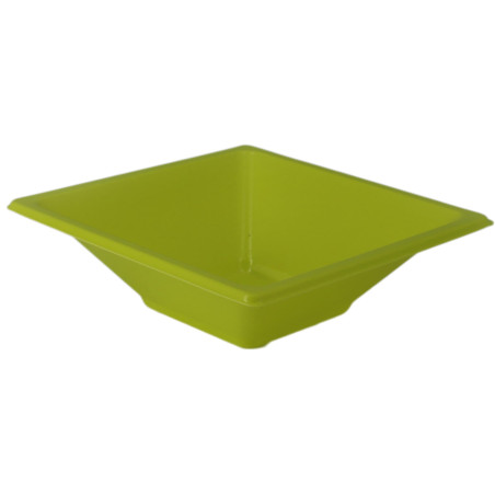 Tigela de Plastico PS Quadrada Pistache 12x12cm (12 Uds)