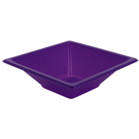 Tigela de Plastico PS Quadrada Lilás 12x12cm (12 Uds)