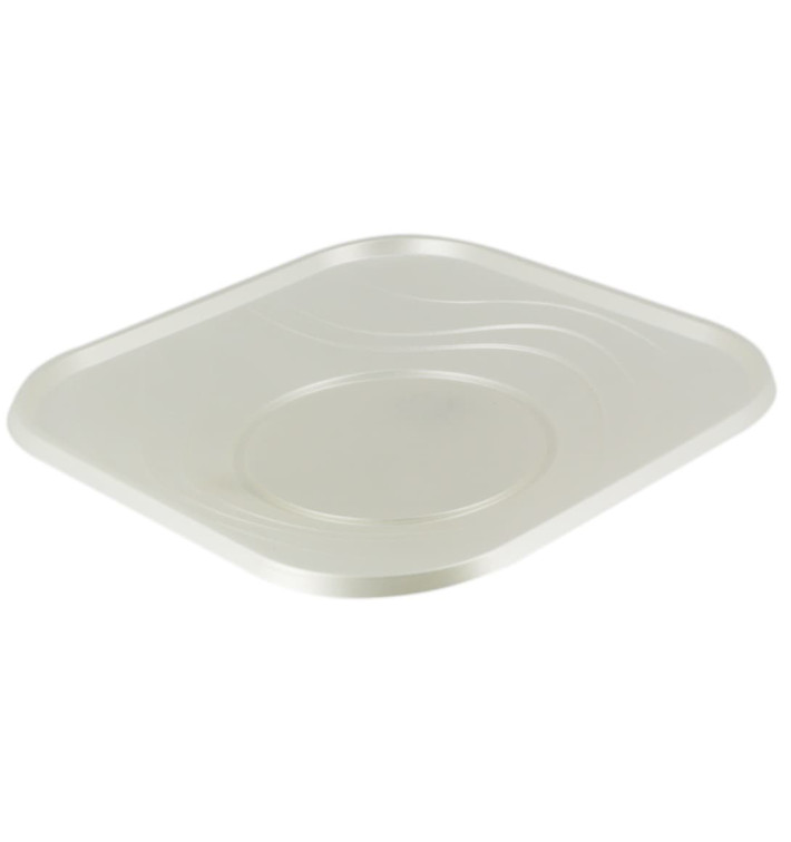 Prato Plastico PP "X-Table" Quadrado Raso Pérola 230mm (120 Unidades) Prato Plastico PP "X-Table" Quadrado Raso Pérola 230mm (120 Unidades)
