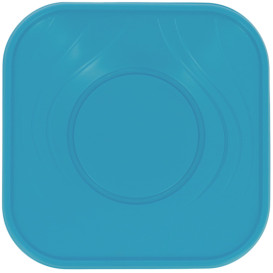 Prato Plastico PP "X-Table" Quadrado Turquesa 180mm (120 Unidades)
