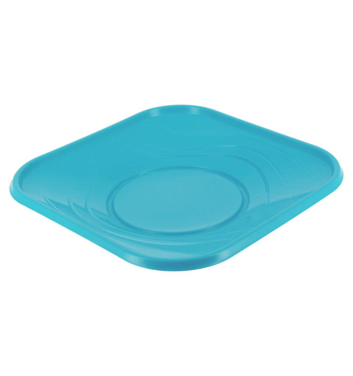 Prato Plastico PP "X-Table" Quadrado Raso Turquesa 230mm (8 Unidades) Prato Plastico PP "X-Table" Quadrado Raso Turquesa 230mm (8 Unidades)