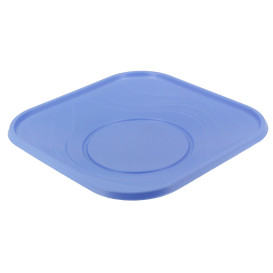 Prato Plastico PP "X-Table" Quadrado Raso Violeta 180mm (8 Unidades)