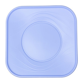 Prato Plastico PP "X-Table" Quadrado Raso Violeta 230mm (8 Unidades)