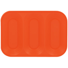 Bandeja Plastico PP "X-Table" 3C Laranja 330x230mm (2 Unidades)