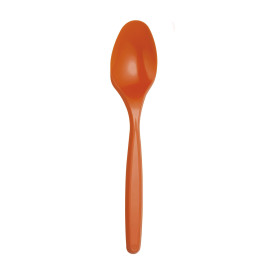 Colher de Plastico Laranja PS 120mm (40 Uds)