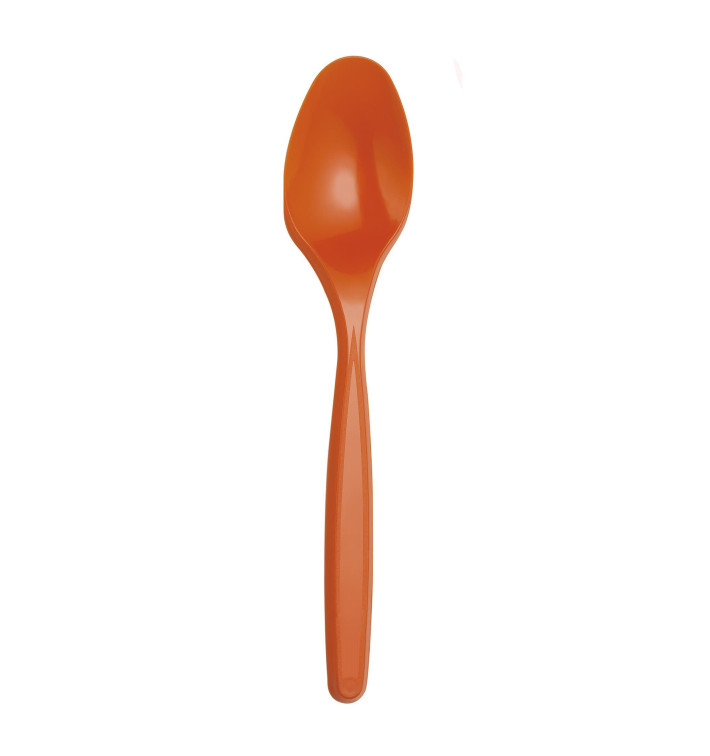 Colher de Plastico Laranja PS 120mm (40 Uds) Colher de Plastico Laranja PS 120mm (40 Uds)