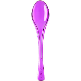 Colher de Plástico Fly Fuchsia Transp.145mm (50 Uds)