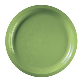 Prato de Plastico Verde Limão Round PP Ø290mm (300 Uds)