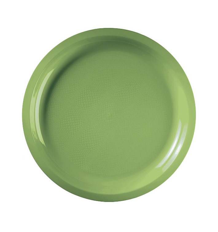 Prato de Plastico Verde Limão Round PP Ø290mm (300 Uds) Prato de Plastico Verde Limão Round PP Ø290mm (300 Uds)