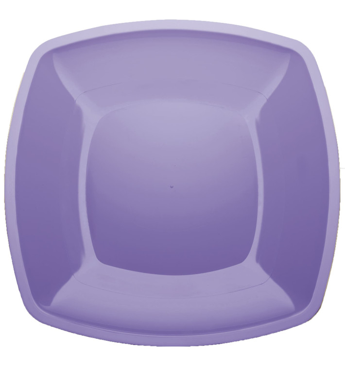 Prato Plastico Raso Lilas Square PS 300mm (144 Uds) Prato Plastico Raso Lilas Square PS 300mm (144 Uds)