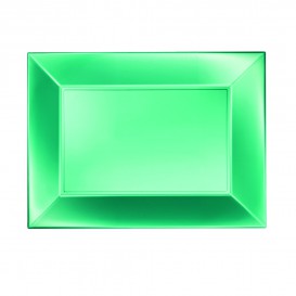 Bandeja de Plastico Verde Nice Pearl PP 280x190mm (240 Uds)