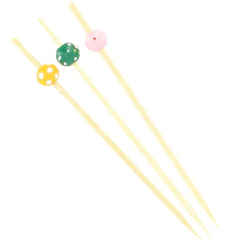 Pick Bambu "Punteado" Cores Sortidas 120mm (5000 Unidades)