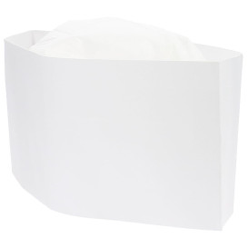 Touca Cozinheiro Barco Branco em Papel (100 Uds)