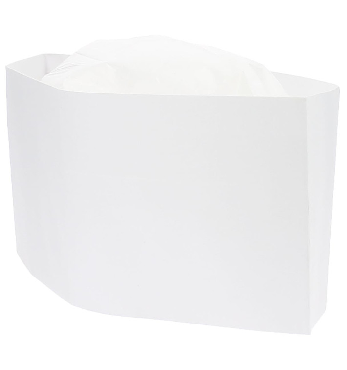 Touca Cozinheiro Barco Branco em Papel (100 Uds) Touca Cozinheiro Barco Branco em Papel (100 Uds)
