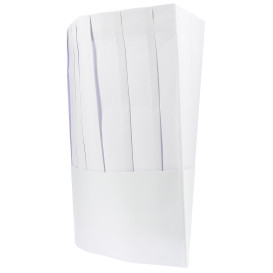 Touca Cozinheiro Chef Papel Branco (10 Uds)