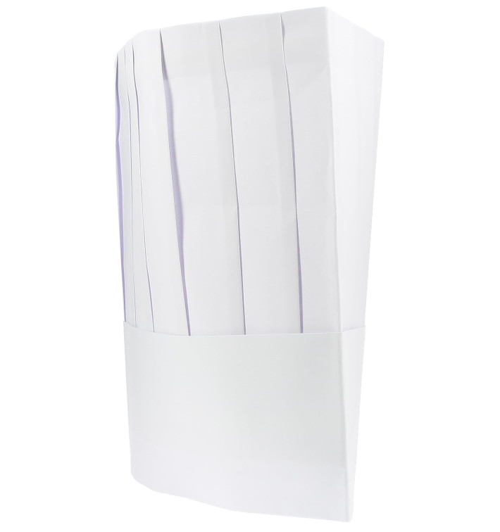 Touca Cozinheiro Chef Papel Branco (10 Uds) Touca Cozinheiro Chef Papel Branco (10 Uds)
