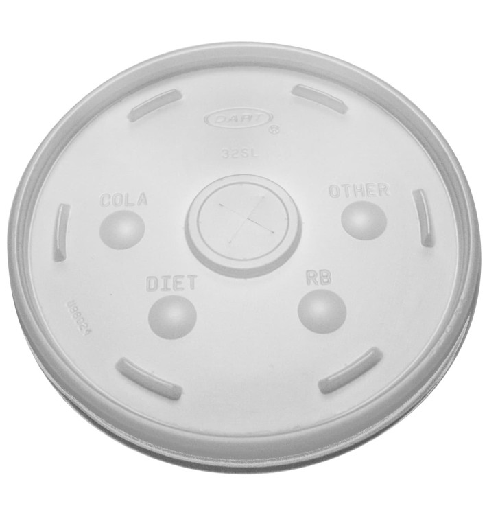 Tampa com Cruz para Copo Foam Ø11,7cm (100 Uds) Tampa com Cruz para Copo Foam Ø11,7cm (100 Uds)