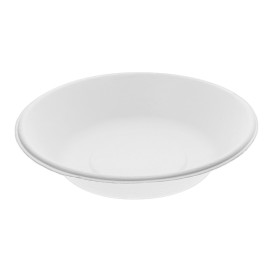 Prato Fundo da cana-de-açúcar Branco Ø180mm (50 Uds)