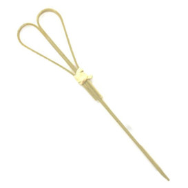 Pick Bambu Decorado coração 120mm (100 Unidades)