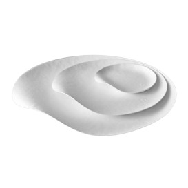 Prato Wasara Branco Biodegradável Maru M (50 Uds)