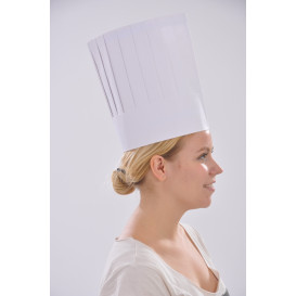 Touca Cozinheiro Continental Papel Branco (10 Uds)