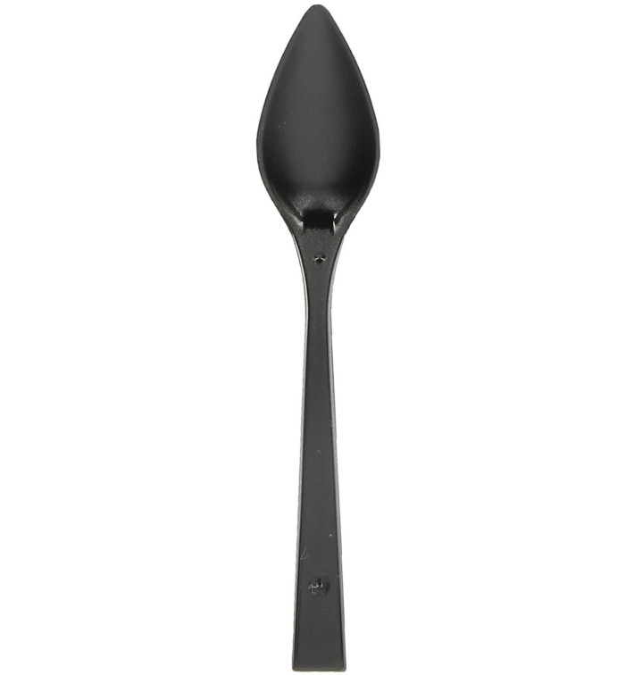 Colher Degustação Mini "Charme" Preto 100 mm (600 Uds) Colher Degustação Mini "Charme" Preto 100 mm (600 Uds)