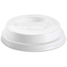 Tampa Perfurada Plástico PS Branco Ø8,0cm (100 Uds)