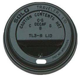 Tampa Perfurada Copo Preto 6 e 8Oz Ø7,9cm (100 Uds)