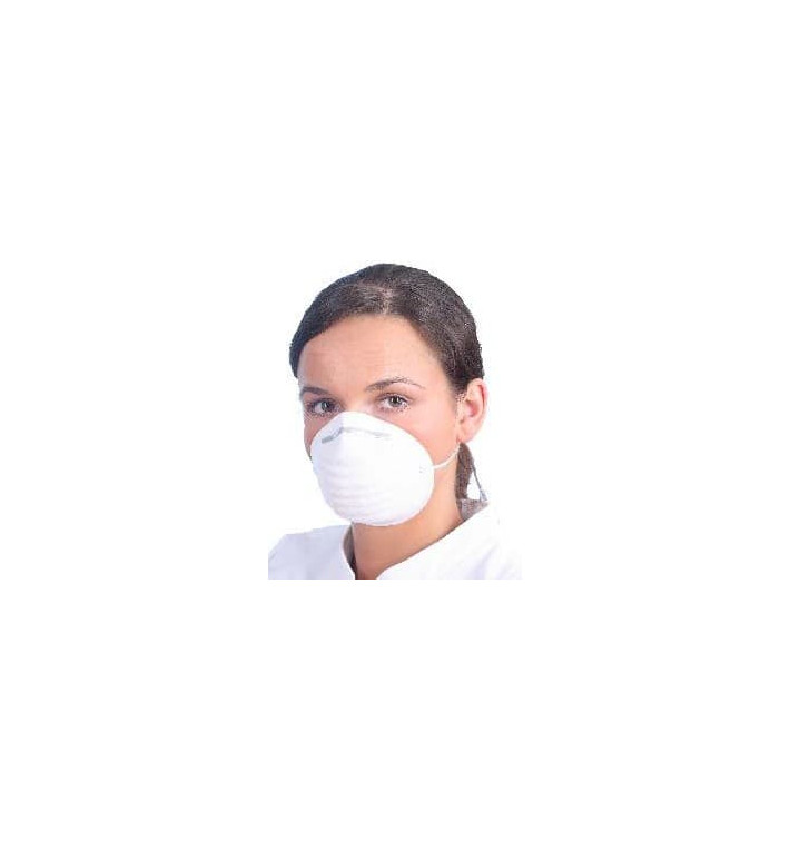 Máscara Tipo Concha em Polipropileno Branco Máscara Tipo Concha em Polipropileno Branco