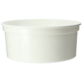 Embalagem Plastico Redondo Branco 350ml  Ø11,5cm (500 Uds)