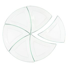 Molhera Degustação Triângulo Verde transp. 6,3x6,3x1,5cm (12 Unidades)