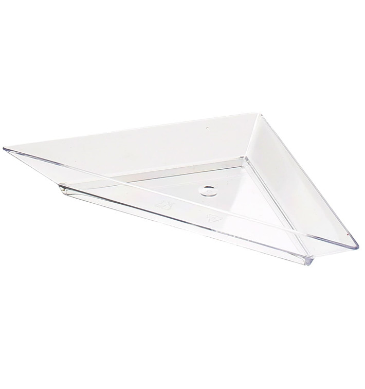 Prato Plastico Triangular Degustação 5x10cm (8 Uds)