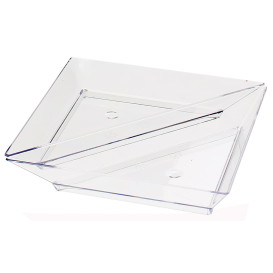 Prato Plastico Triangular Degustação 5x10cm (8 Uds)